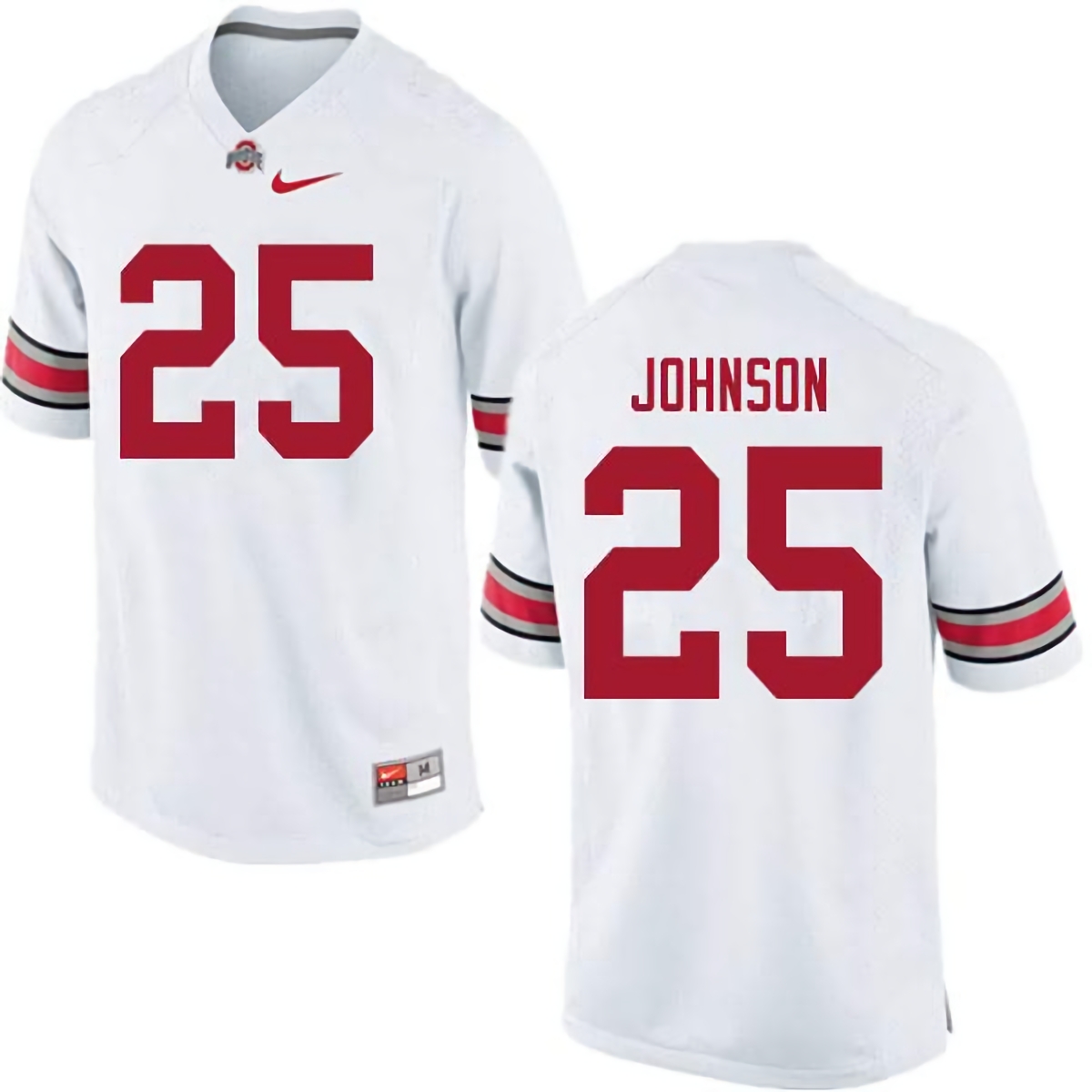 Xavier Johnson Ohio State Buckeyes Men's NCAA #25 Nike White College Stitched Football Jersey ATN4556QO